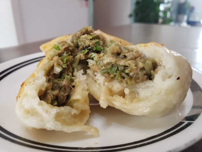 油豆角豬肉餡生煎包
