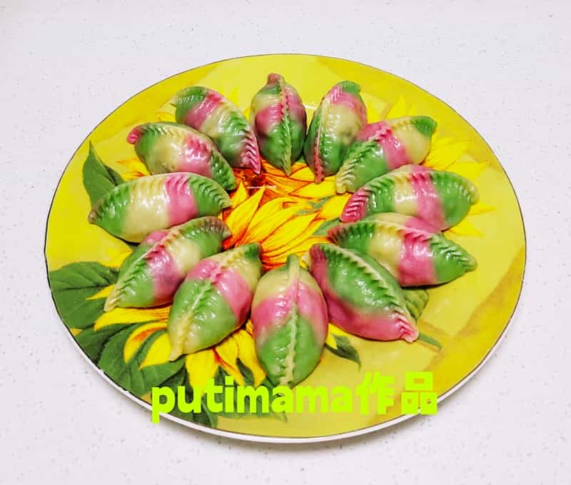 彩虹蒸餃
