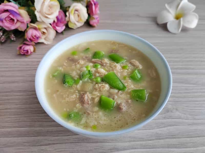 肉末甜豆燕麥粥