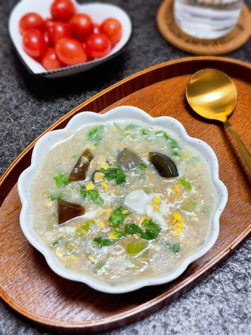 皮蛋燕麥粥