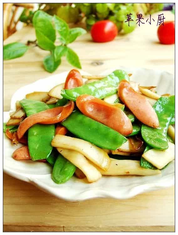 荷蘭豆炒杏胞菇