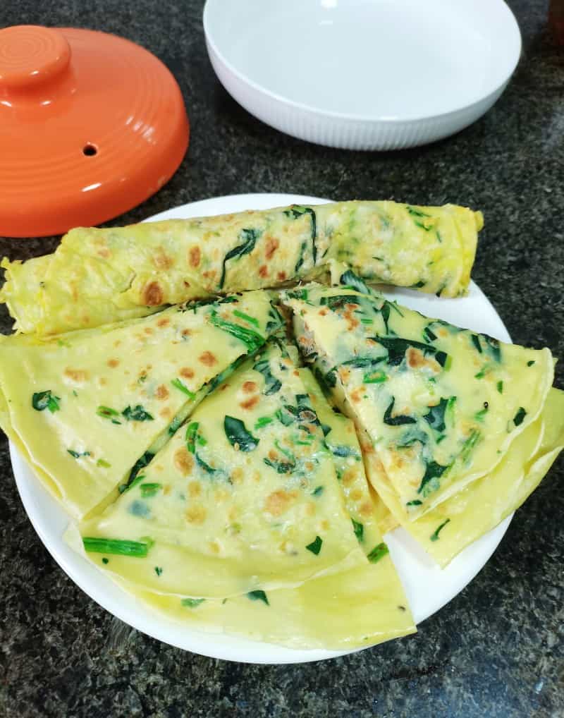 菠菜雞蛋餅
