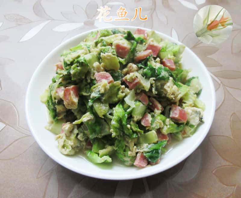 烤腸生菜炒蛋