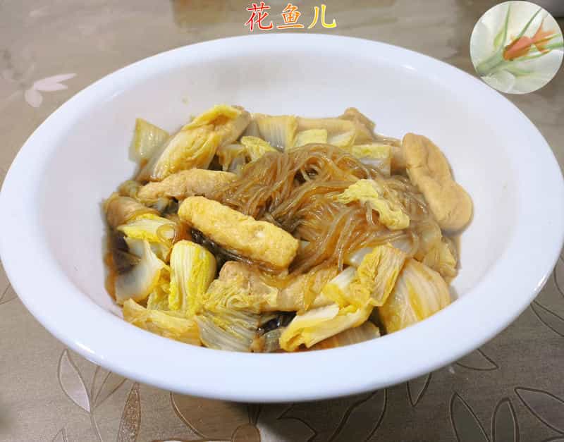 油豆條大白菜芯煮地瓜粉條