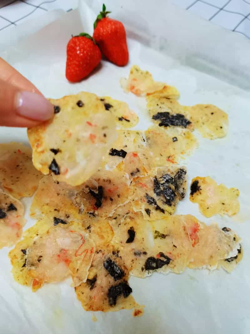 自製海苔蝦片