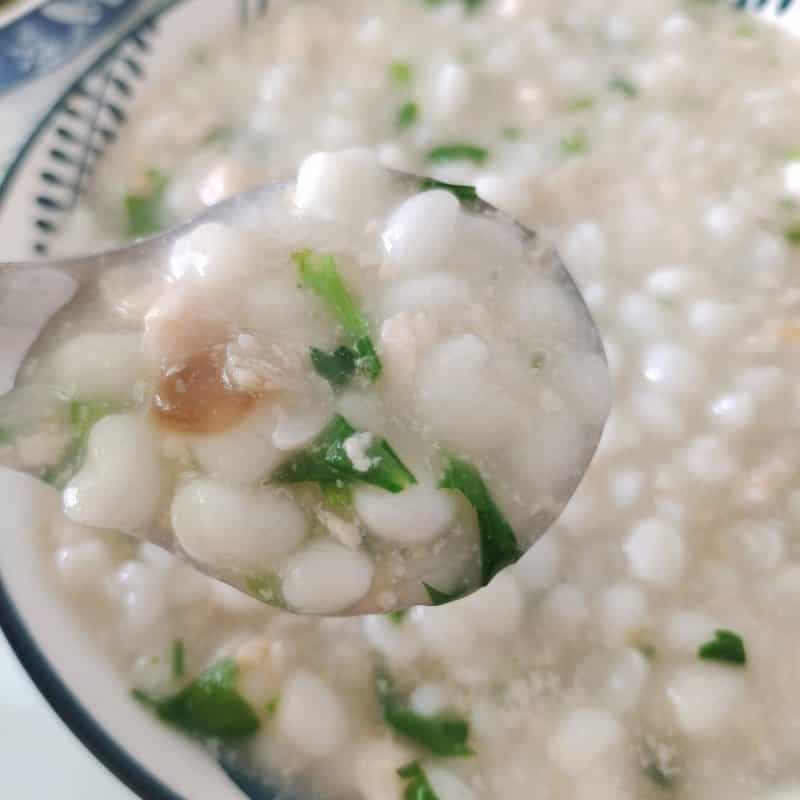 糯玉米版皮蛋瘦肉粥
